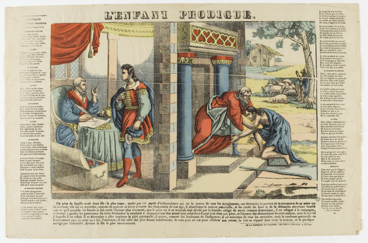 Pellerin à compartiments : 2 L'ENFANT PRODIGUE. Lorraine, France 1835 1950.21.500 Photo PHOTO RMN - THIERRY LE MAGE