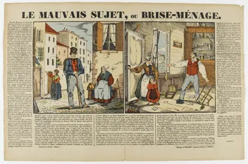 Pellerin à compartiments : 2 LE MAUVAIS SUJET, ou BRISE-MENAGE. Lorraine, France 1841 1950.21.502  Photo PHOTO RMN - THIERRY LE MAGE