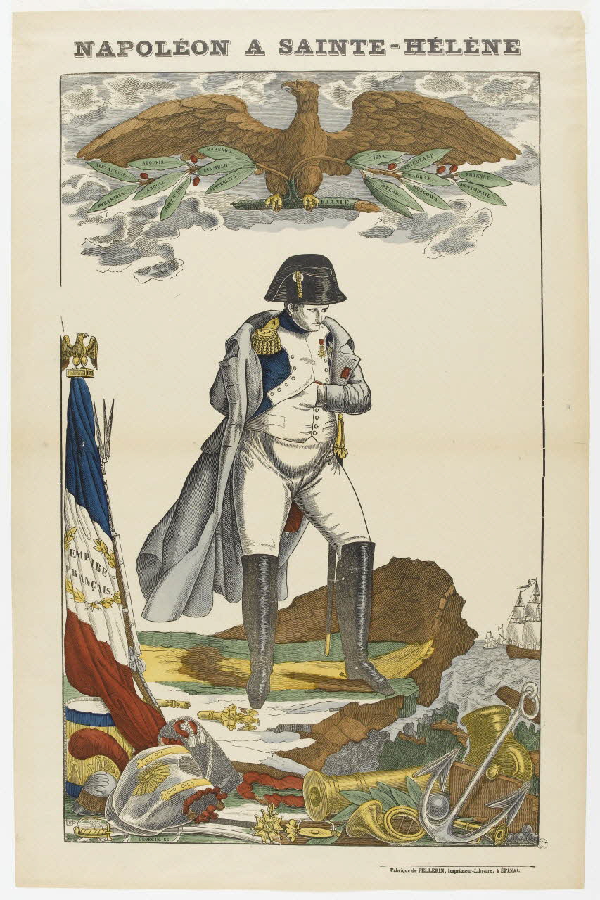 François Georgin ; Pellerin estampe NAPOLEON A SAINTE-HELENE Lorraine, France 1837 1950.21.518 Photo PHOTO RMN - THIERRY LE MAGE