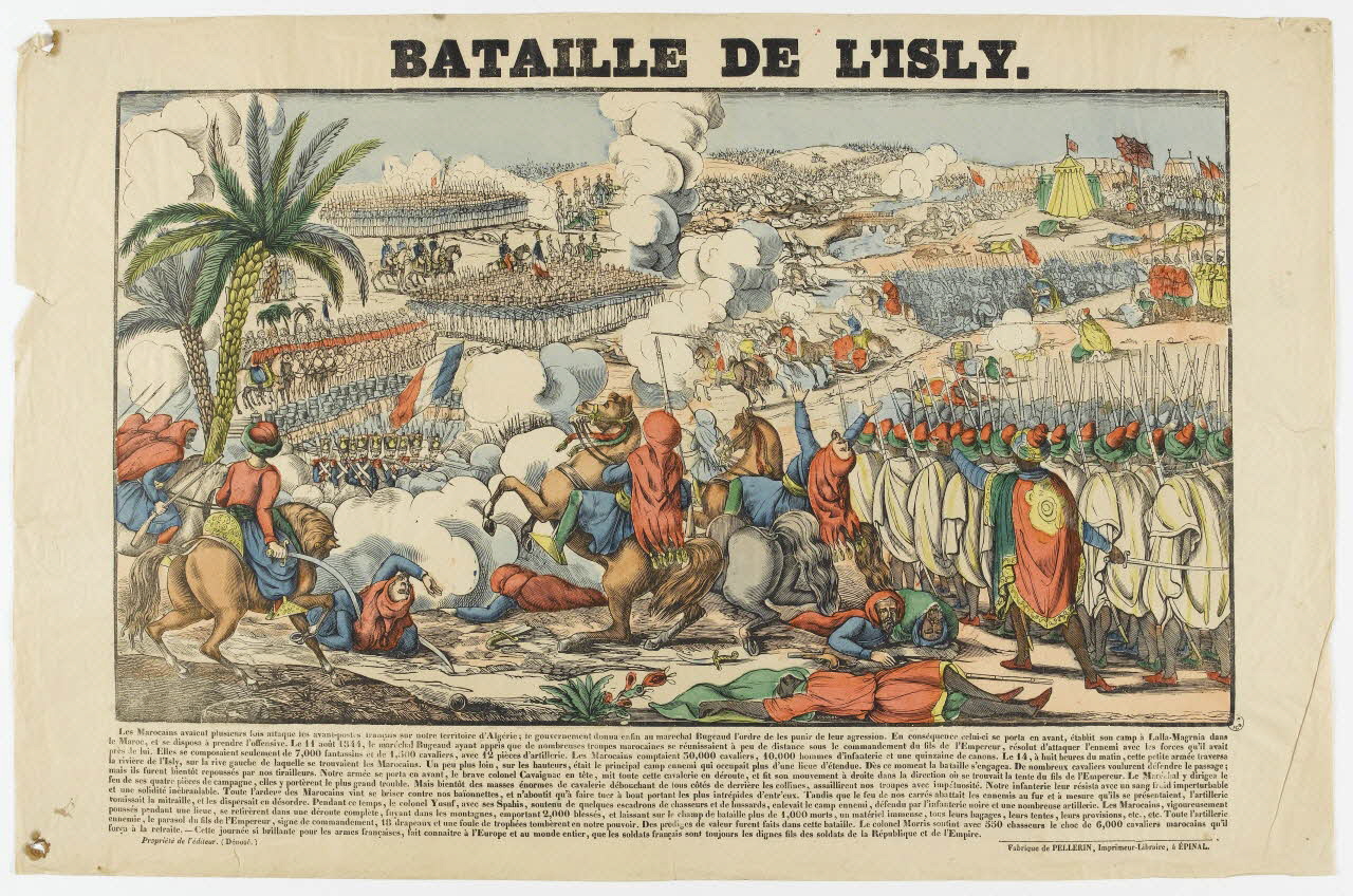 Jean-Baptiste Vanson ; Pellerin estampe BATAILLE DE L'ISLY. Lorraine, France 1844-1859 1950.21.527 Photo RMN-Grand Palais (Mucem) / Thierry Le Mage