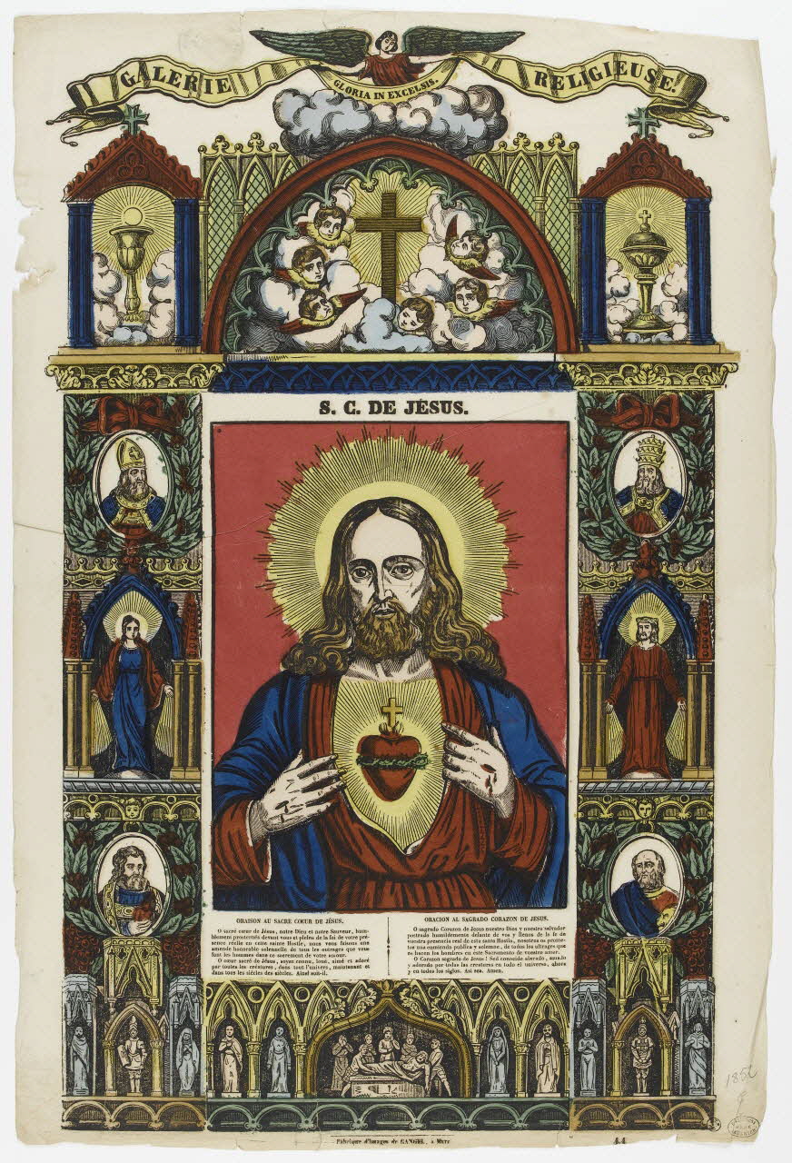 Charles Nicolas Gangel estampe GALERIE RELIGIEUSE GLORIA IN EXCELSIS  S. C. DE JESUS. Metz 1852-1858 1950.39.483 Photo PHOTO RMN - THIERRY LE MAGE
