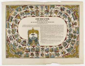 Dembour et Gangel jeu de l'oie JEU DE L'OIE Metz 1840-1852 1953.41.342  Photo PHOTO RMN - THIERRY LE MAGE