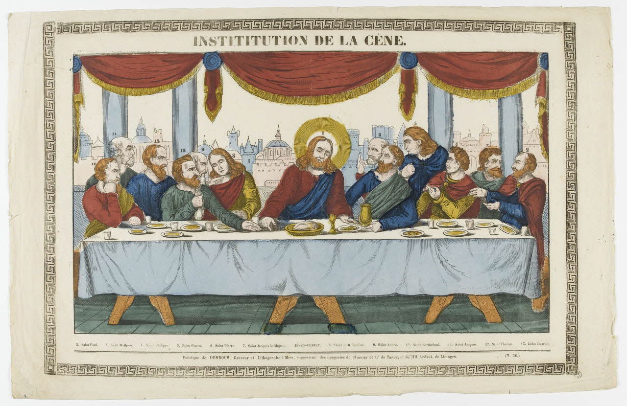 Adrien N. Dembour estampe INSTITUTION DE LA CENE. Metz 1835-1840 1953.41.50 Photo PHOTO RMN - THIERRY LE MAGE