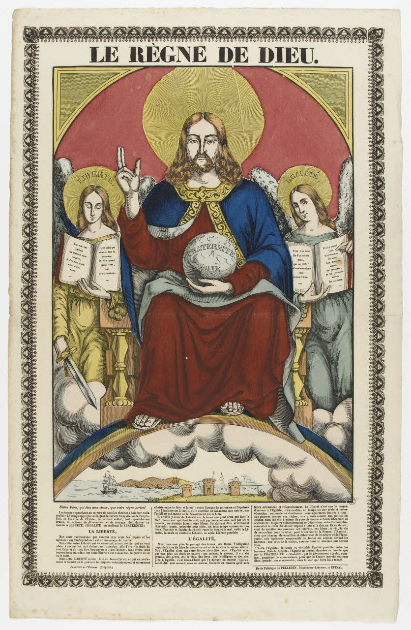 Pellerin estampe LE REGNE DE DIEU. Lorraine, France 1838 1953.86.11 Photo PHOTO RMN - THIERRY LE MAGE