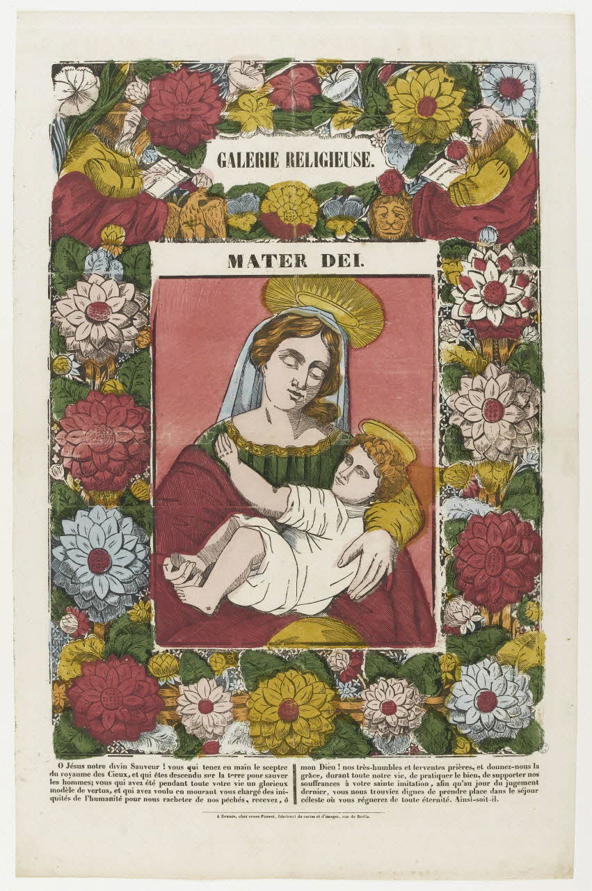 veuve Pierret estampe GALERIE RELIGIEUSE.  MATER DEI. Rennes 1842-1849 1953.86.112 Photo PHOTO RMN - THIERRY LE MAGE