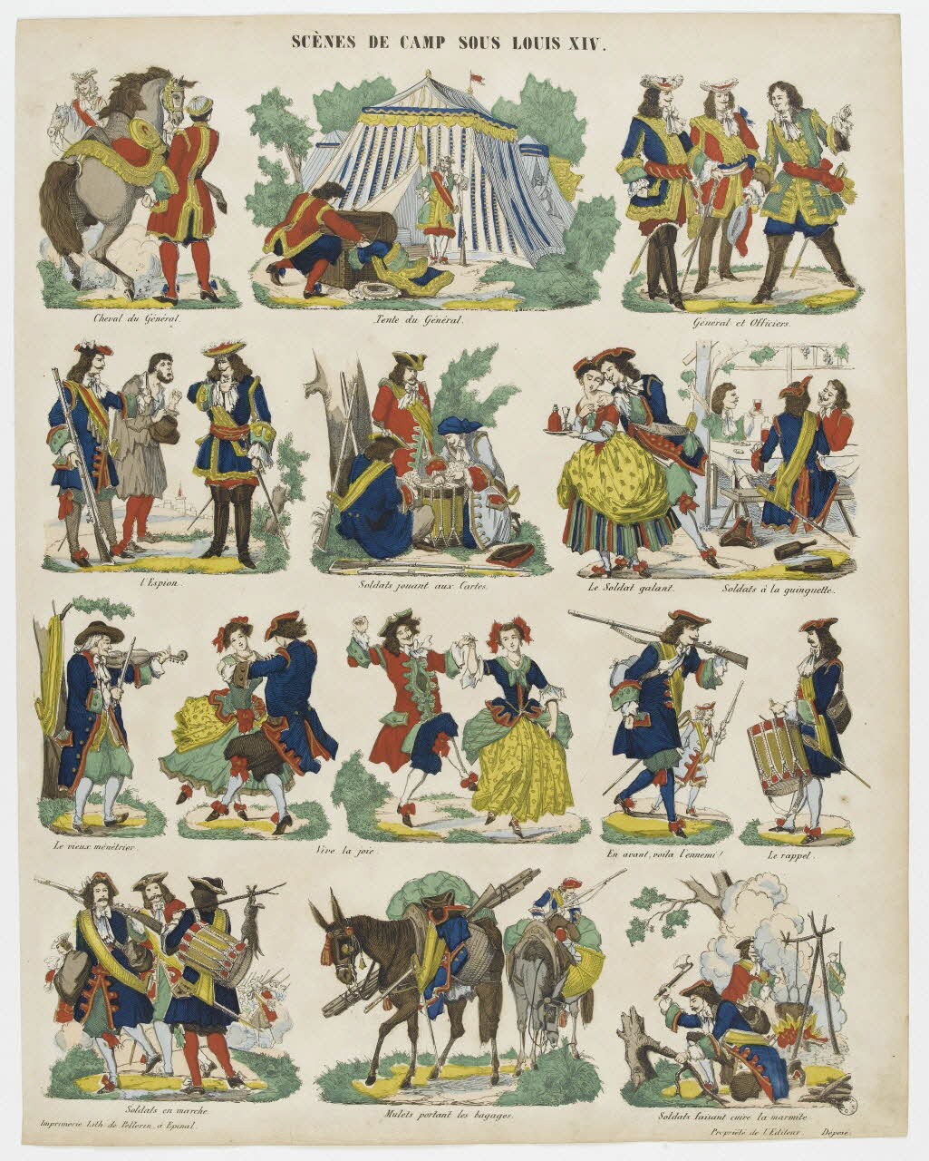 estampe SCENES DE CAMP SOUS LOUIS XIV. 1953.86.1291 Photo PHOTO RMN - THIERRY LE MAGE