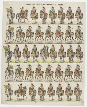 à registres (5) GARDE IMPERIALE, CHASSEURS A CHEVAL. 1953.86.1407 Photo PHOTO RMN - THIERRY LE MAGE