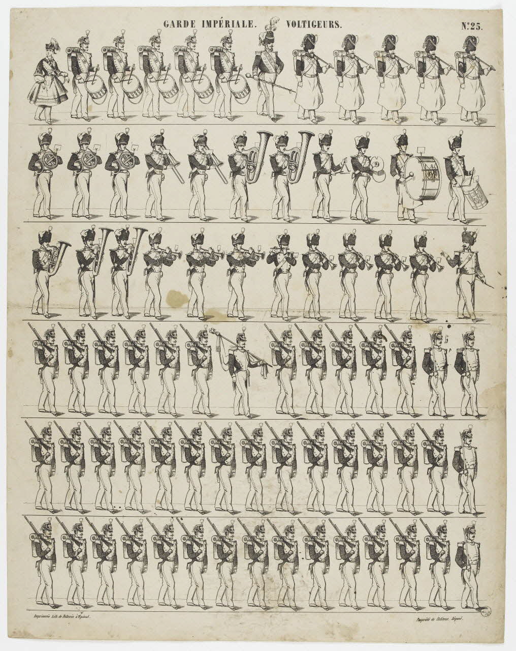 à registres (6) GARDE IMPERIALE. VOLTIGEURS. 1953.86.1689 Photo PHOTO RMN - THIERRY LE MAGE