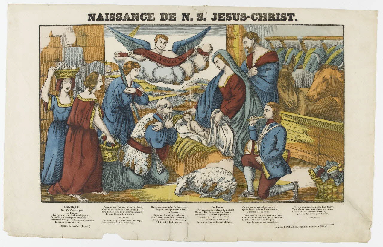 Pellerin estampe NAISSANCE DE N.S. JESUS-CHRIST. Lorraine, France 1842 1953.86.21 Photo PHOTO RMN - THIERRY LE MAGE