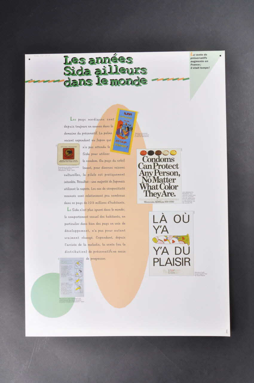 Editions Sépia affiche Panneau 10 : Les années Sida ailleurs dans le monde France 1996 2002.125.21.8 Photo Mucem