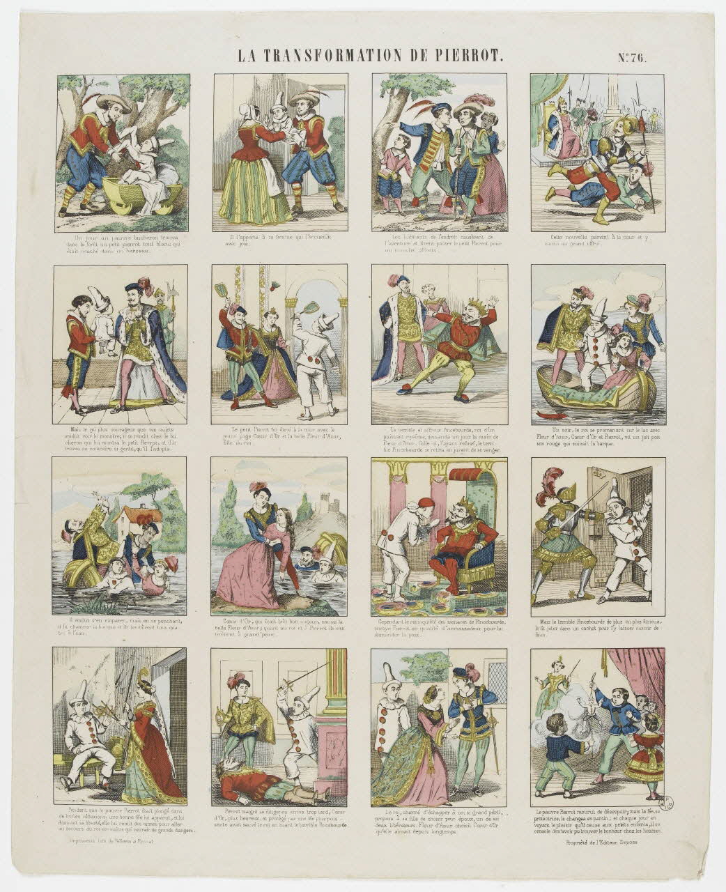 à compartiments (4x4) LA TRANSFORMATION DE PIERROT. 1953.86.3505 Photo PHOTO RMN - THIERRY LE MAGE