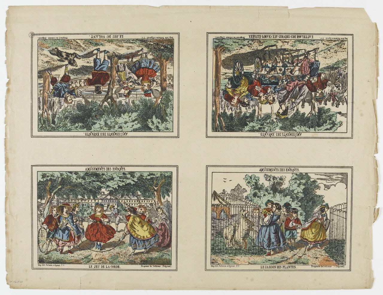 Pellerin à compartiments (2x2) AMUSEMENTS DES ENFANTS. Lorraine, France 1863-1873 1953.86.3698 Photo PHOTO RMN - THIERRY LE MAGE