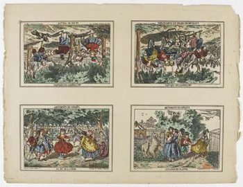 Pellerin à compartiments (2x2) AMUSEMENTS DES ENFANTS. Lorraine, France 1863-1873 1953.86.3698 Photo PHOTO RMN - THIERRY LE MAGE