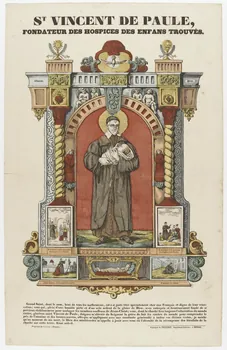 Pellerin estampe St VINCENT DE PAULE,  FONDATEUR DES HOSPICES DES ENFANTS TROUVES. Lorraine, France 1840 1953.86.398 Photo PHOTO RMN - THIERRY LE MAGE