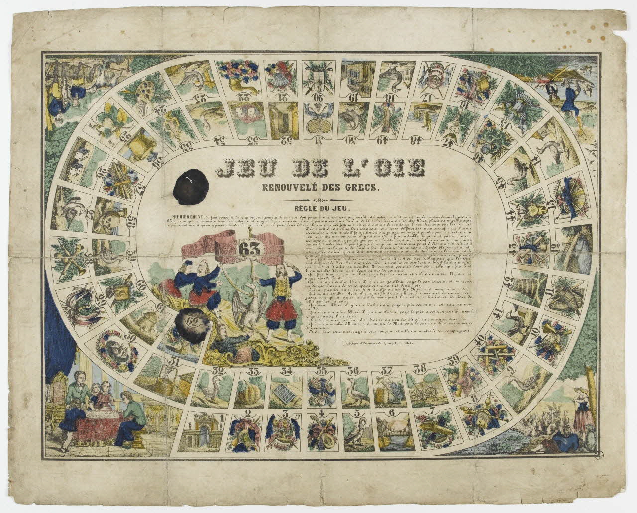 estampe JEU DE L'OIE 1953.86.4398 Photo PHOTO RMN - THIERRY LE MAGE