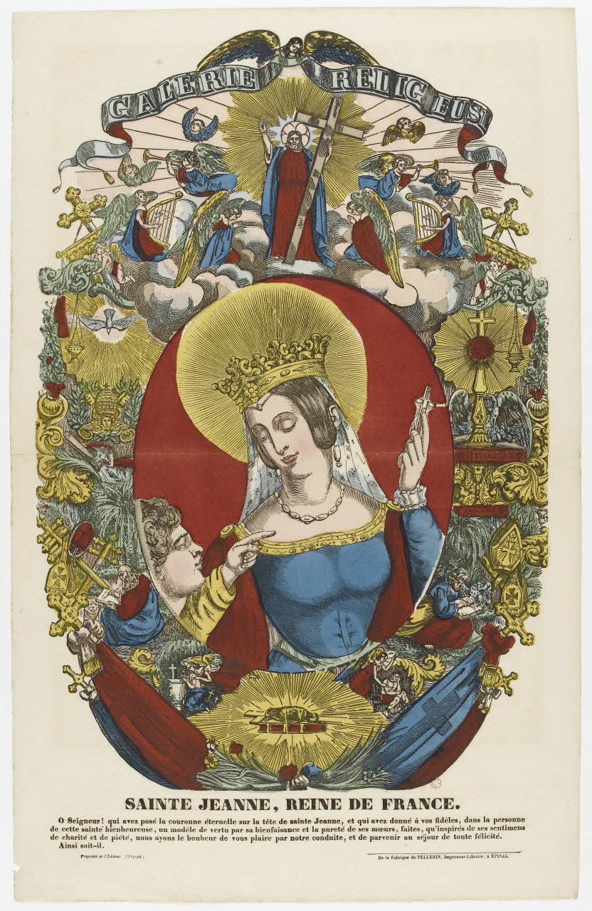 Maurin Charles ; Pellerin estampe GALERIE RELIGIEUSE  SAINTE JEANNE, REINE DE FRANCE. Lorraine, France 1838 1953.86.467 Photo PHOTO RMN - THIERRY LE MAGE