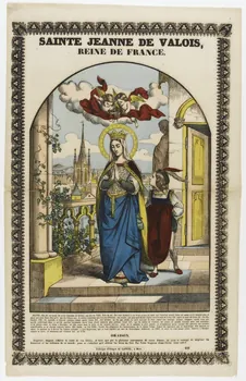 Charles Nicolas Gangel estampe SAINTE JEANNE DE VALOIS,  REINE DE FRANCE. Metz 1852-1858 1953.86.468 Photo PHOTO RMN - THIERRY LE MAGE