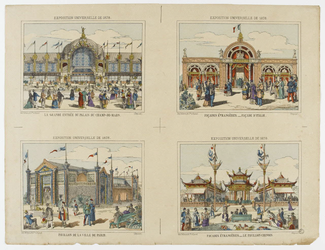 Pellerin à compartiments (2x2) EXPOSITION UNIVERSELLE DE 1878. Lorraine, France 1878 1953.86.4795 Photo PHOTO RMN - THIERRY LE MAGE