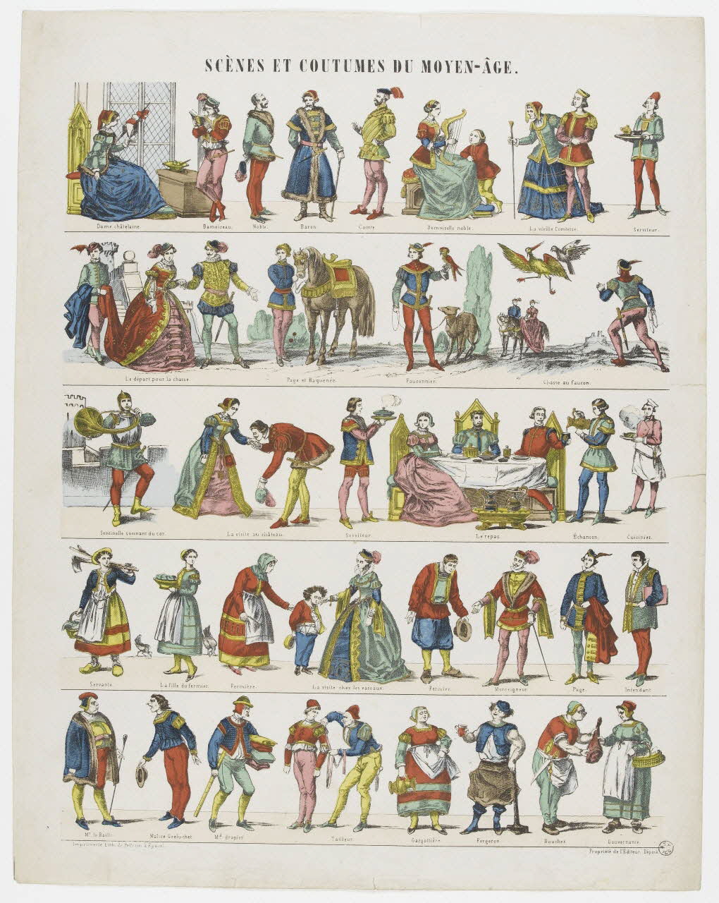 à registres (5) SCENES ET COUTUMES DU MOYEN-ÂGE. 1953.86.4879 Photo PHOTO RMN - THIERRY LE MAGE