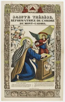 Charles Nicolas Gangel estampe SAINTE THERESE,  REFORMATRICE DE L'ORDRE  DU MONT-CARMEL. Metz 1852-1858 1953.86.495 Photo PHOTO RMN - THIERRY LE MAGE