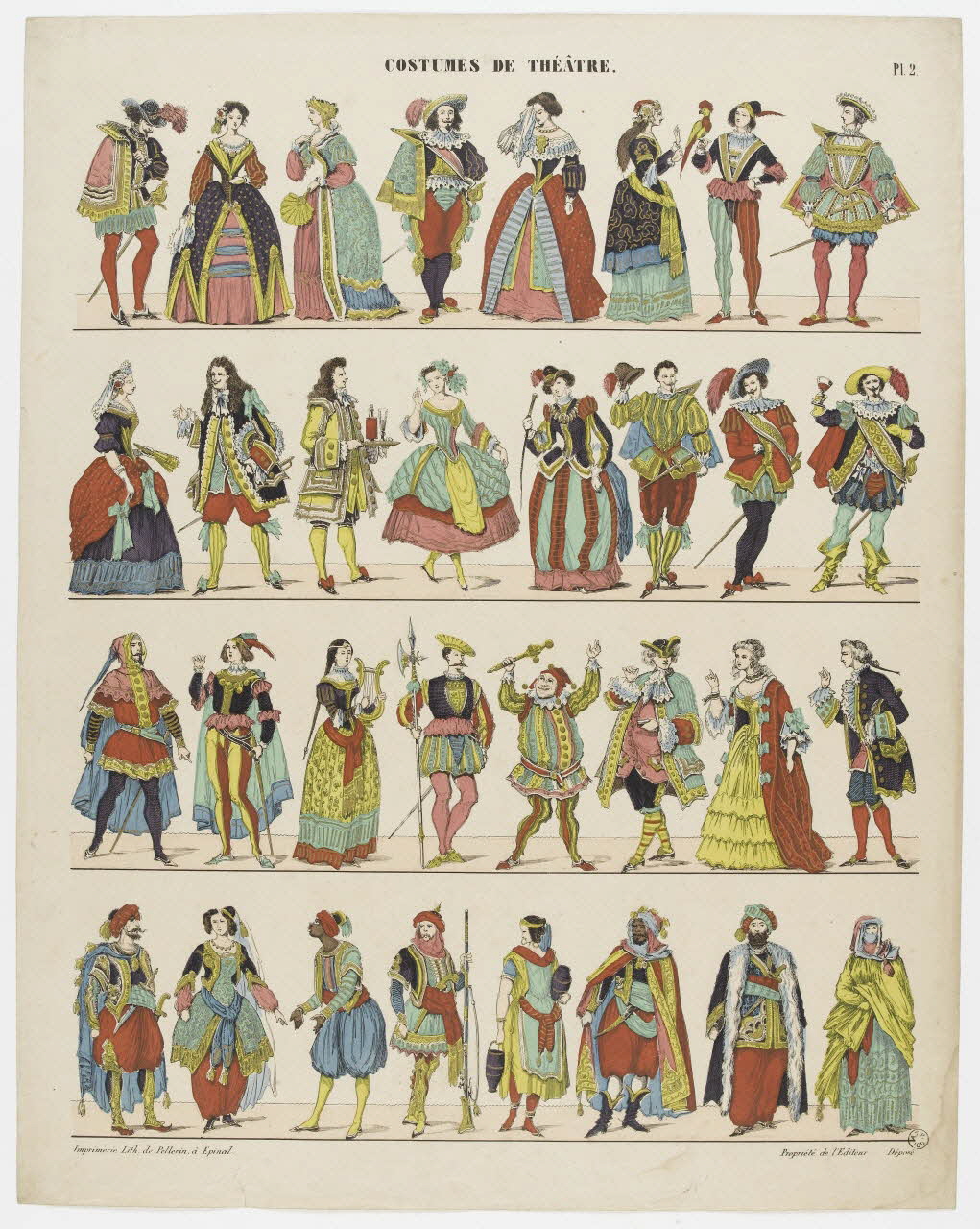 estampe COSTUMES DE THEATRE. 1953.86.4975 Photo PHOTO RMN - THIERRY LE MAGE