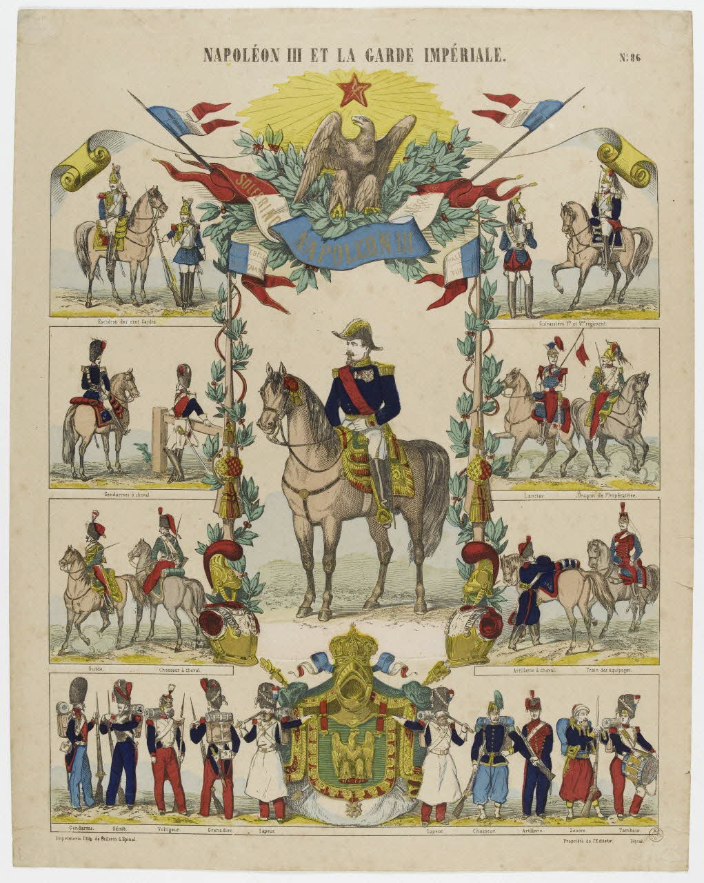 à compartiments (8) NAPOLEON III ET LA GARDE IMPERIALE. 1953.86.734 Photo PHOTO RMN - THIERRY LE MAGE
