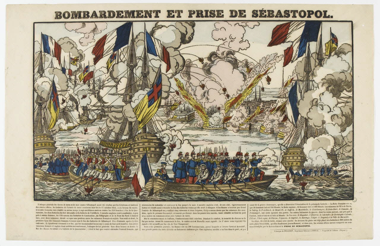 Pellerin estampe BOMBARDEMENT ET PRISE DE SEBASTOPOL. Lorraine, France 1854 1953.86.939 Photo PHOTO RMN - THIERRY LE MAGE