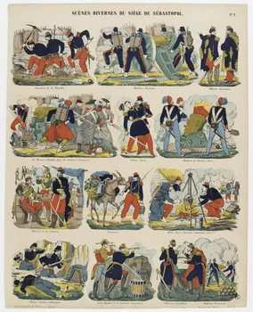Pellerin à registres (4) SCENES DIVERSES DU SIEGE DE SEBASTOPOL. Lorraine, France 1855 1953.86.974 Photo PHOTO RMN - THIERRY LE MAGE