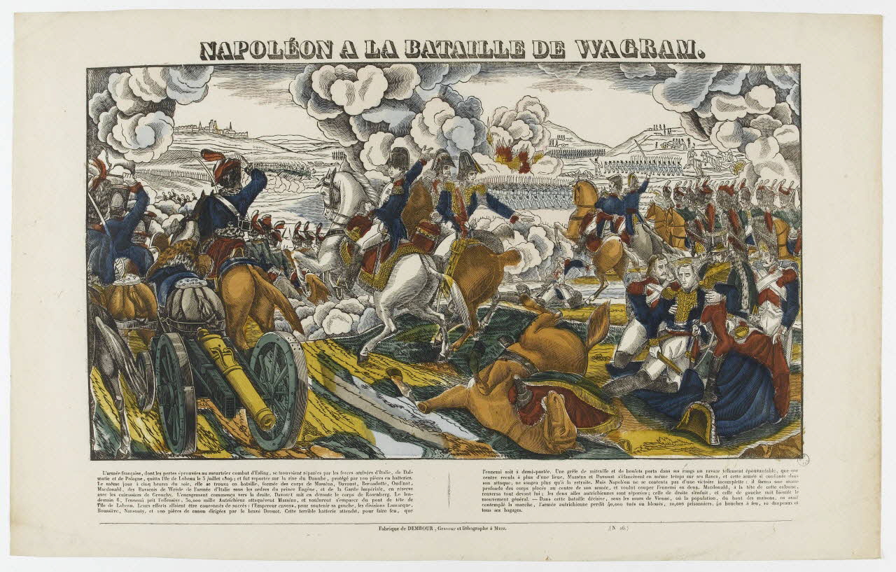 Adrien N. Dembour estampe NAPOLEON A LA BATAILLE DE WAGRAM. Metz 1835-1840 1971.28.7 Photo PHOTO RMN - THIERRY LE MAGE