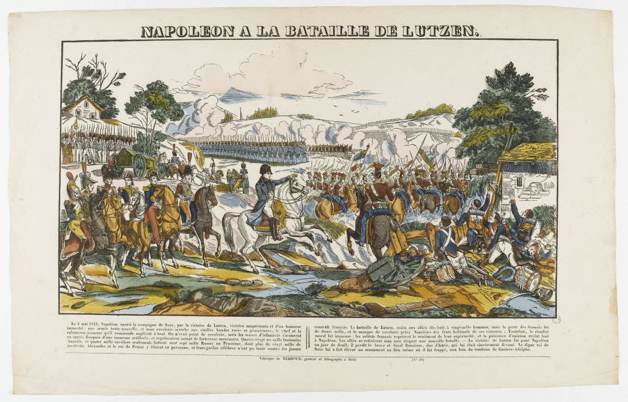 Adrien N. Dembour estampe NAPOLEON A LA BATAILLE DE LUTZEN. Metz 1835-1840 1971.28.9 Photo PHOTO RMN - THIERRY LE MAGE