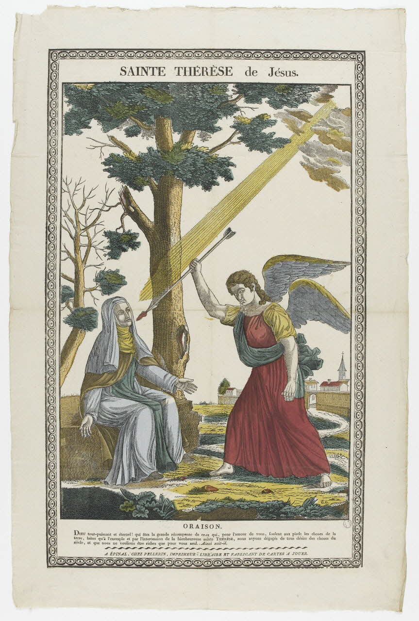 François Georgin ; Pellerin imagerie ancienne SAINTE THERESE de Jésus. Lorraine, France 1837 1979.82.144 Photo PHOTO RMN - THIERRY LE MAGE