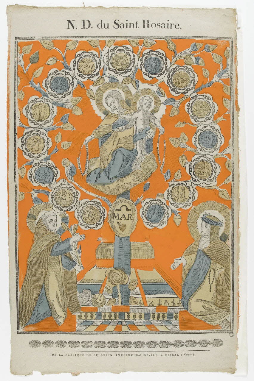 Pellerin imagerie ancienne N.D. du Saint Rosaire. Lorraine, France 1837 1979.82.151 Photo PHOTO RMN - THIERRY LE MAGE