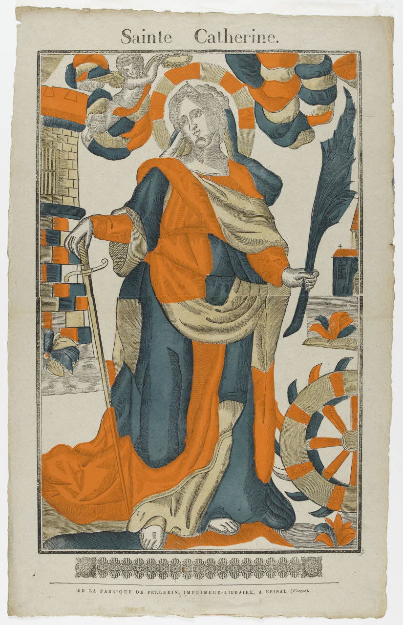 Pellerin imagerie ancienne Sainte Catherine. Lorraine, France 1837 1979.82.154 Photo PHOTO RMN - THIERRY LE MAGE