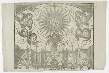Eugénie Le Dilais imagerie ancienne Adoration du Saint Sacrement Rennes 1823 1985.59.5  Photo PHOTO RMN - THIERRY LE MAGE