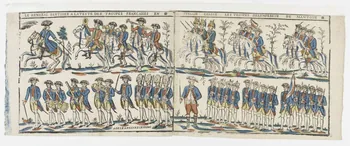 Jean-Baptiste Letourmy imagerie ancienne LE GENERAL BERTHIER A LATESTE DES TROUPES FRANCAISES EN ITALIE CHASSE LES TROUPES DELEMPEREUR DE MANTOUE Orléans 1791-1801 1965.75.803 Photo PHOTO RMN - THIERRY LE MAGE