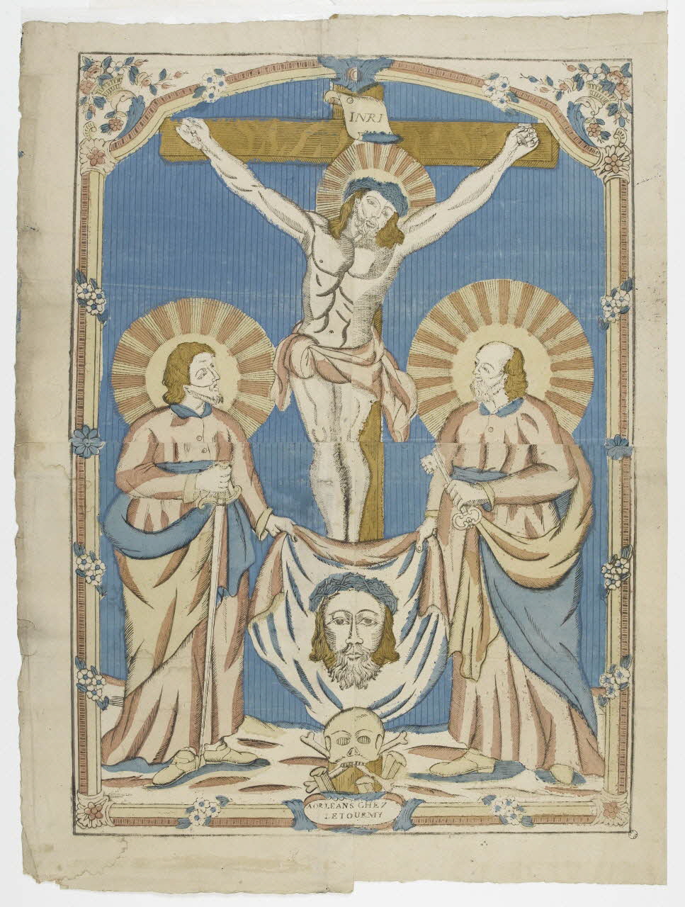 Jean-Baptiste Letourmy imagerie ancienne Crucifixion Orléans 1775-1800 1985.21.3 Photo PHOTO RMN - THIERRY LE MAGE