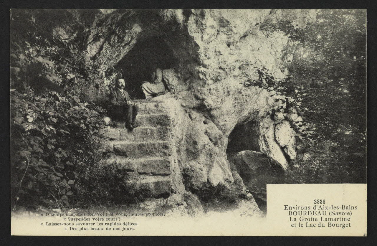 carte postale BOURDEAU, LA GROTTE LAMARTINE ET LE LAC DU BOURGET 4P1536 Photo