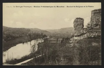 carte postale STATION PREHISTORIQUE DU MOUSTIER 4P1551 Photo