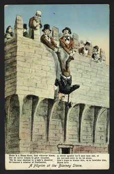carte postale A PILGRIM AT THE BLARNEY STONE 4P1582 Photo