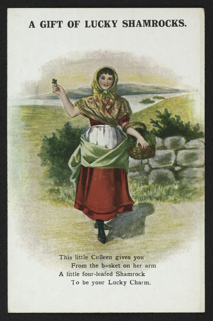 carte postale A GIFT OF LUCKY SHAMROCKS 4P1584 Photo