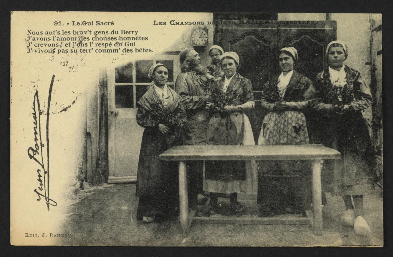 carte postale LE GUI SACRE, LES CHANSONS DE J. RAMEAU ILLUSTREES 4P1592 Photo Mucem