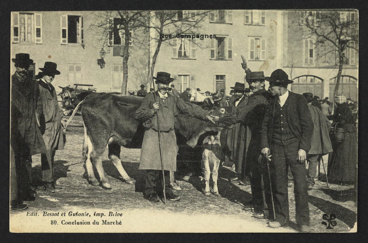 carte postale NOS CAMPAGNES, CONCLUSION DU MARCHE 4P1606 Photo
