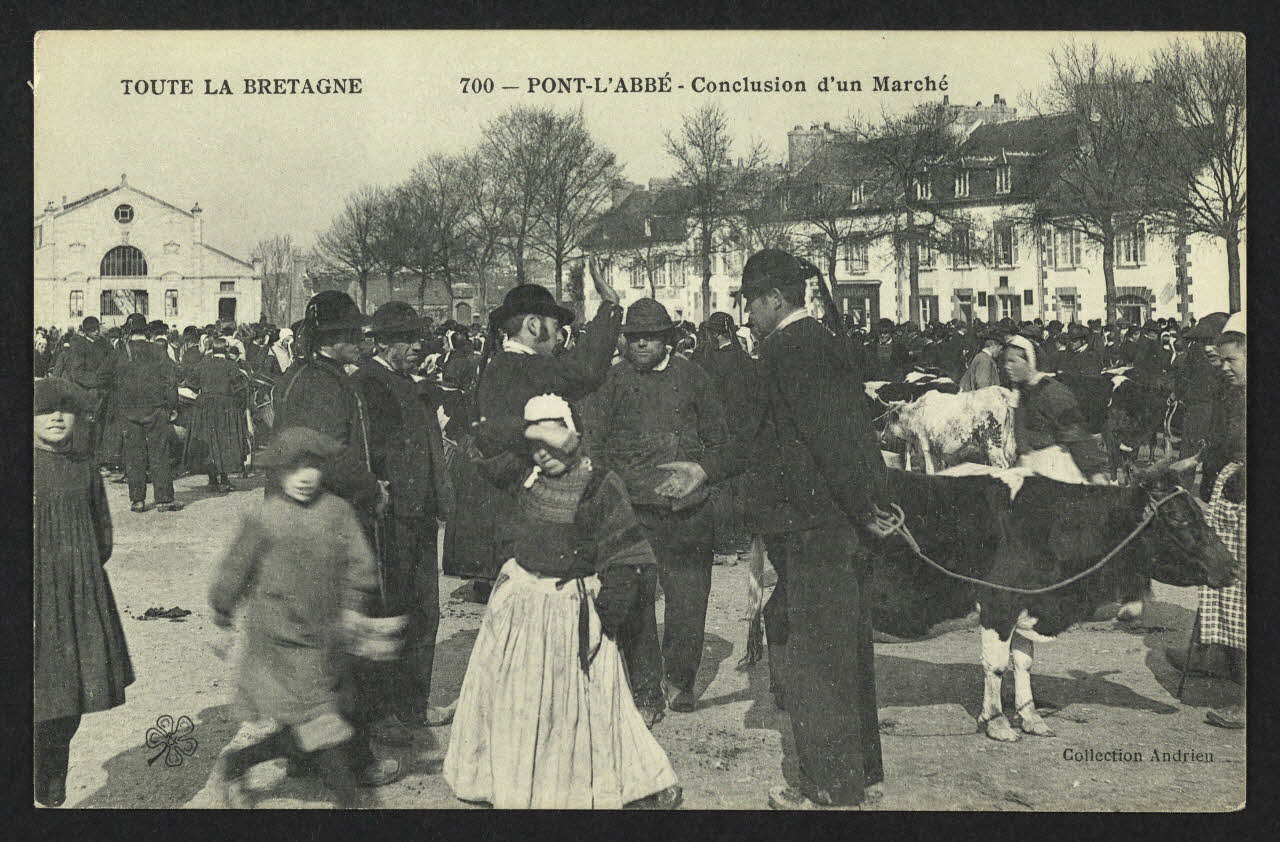 carte postale TOUTE LA BRETAGNE, CONCLUSION D'UN MARCHE 4P1608 Photo