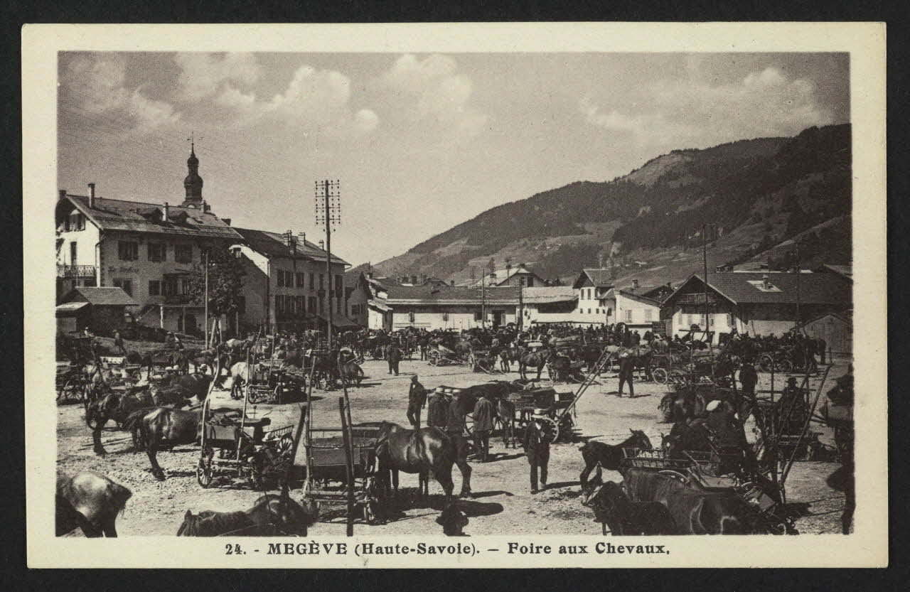 carte postale MEGEVE, FOIRE AUX CHEVAUX 4P1620 Photo