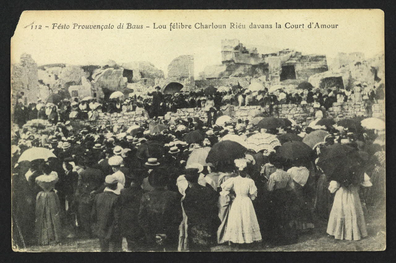 carte postale LOU FELIBRE CHARLOUN RIEU DAVANS LA COURT D'AMOUR 4P1627 Photo