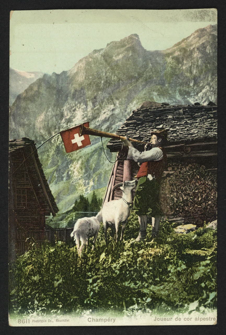 carte postale CHAMPERY, JOUEUR DE COR ALPESTRE 4P1666  Photo