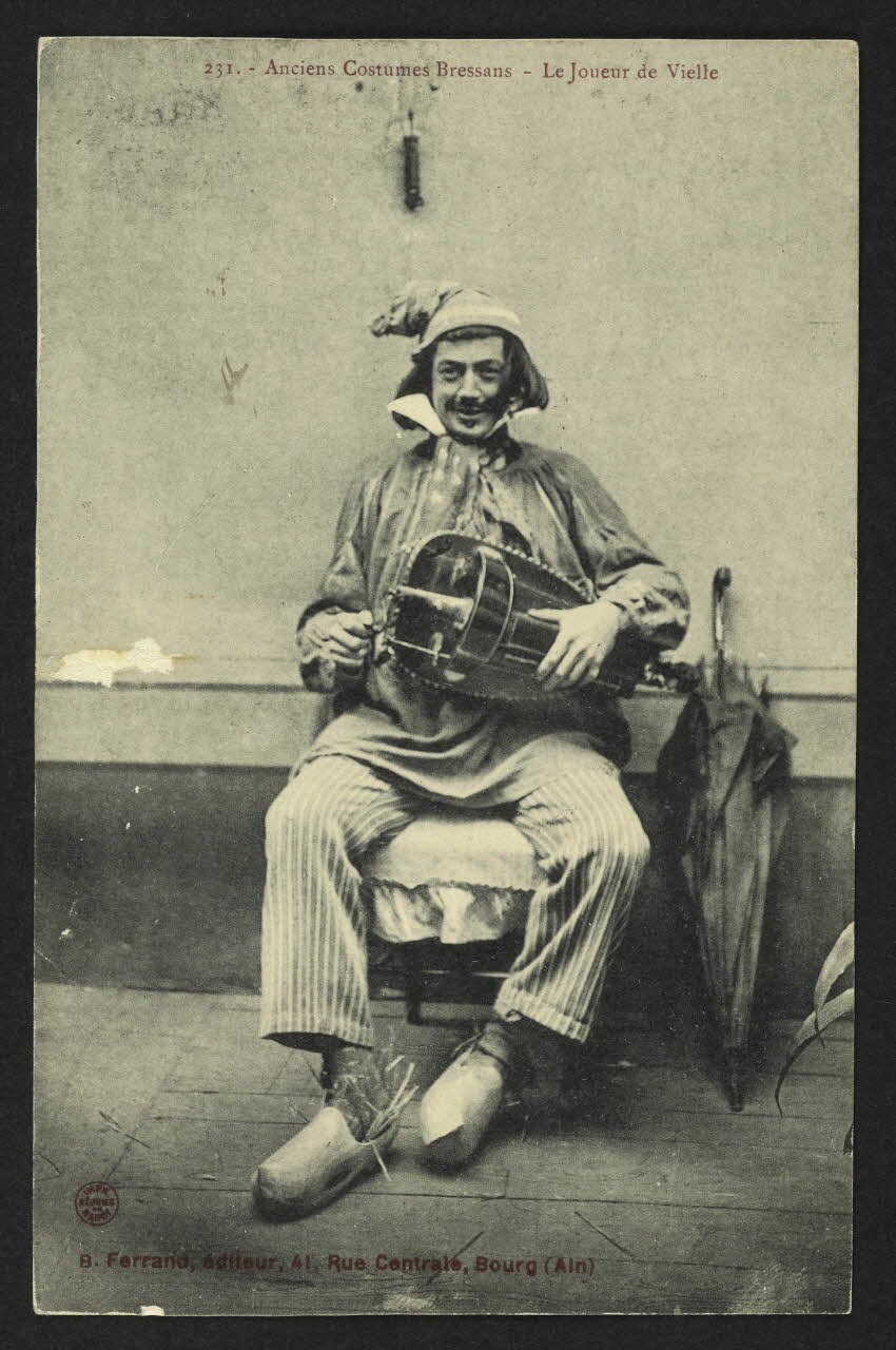 carte postale ANCIENS COSTUMES BRESSANS, LE JOUEUR DE VIELLE 4P1674 Photo
