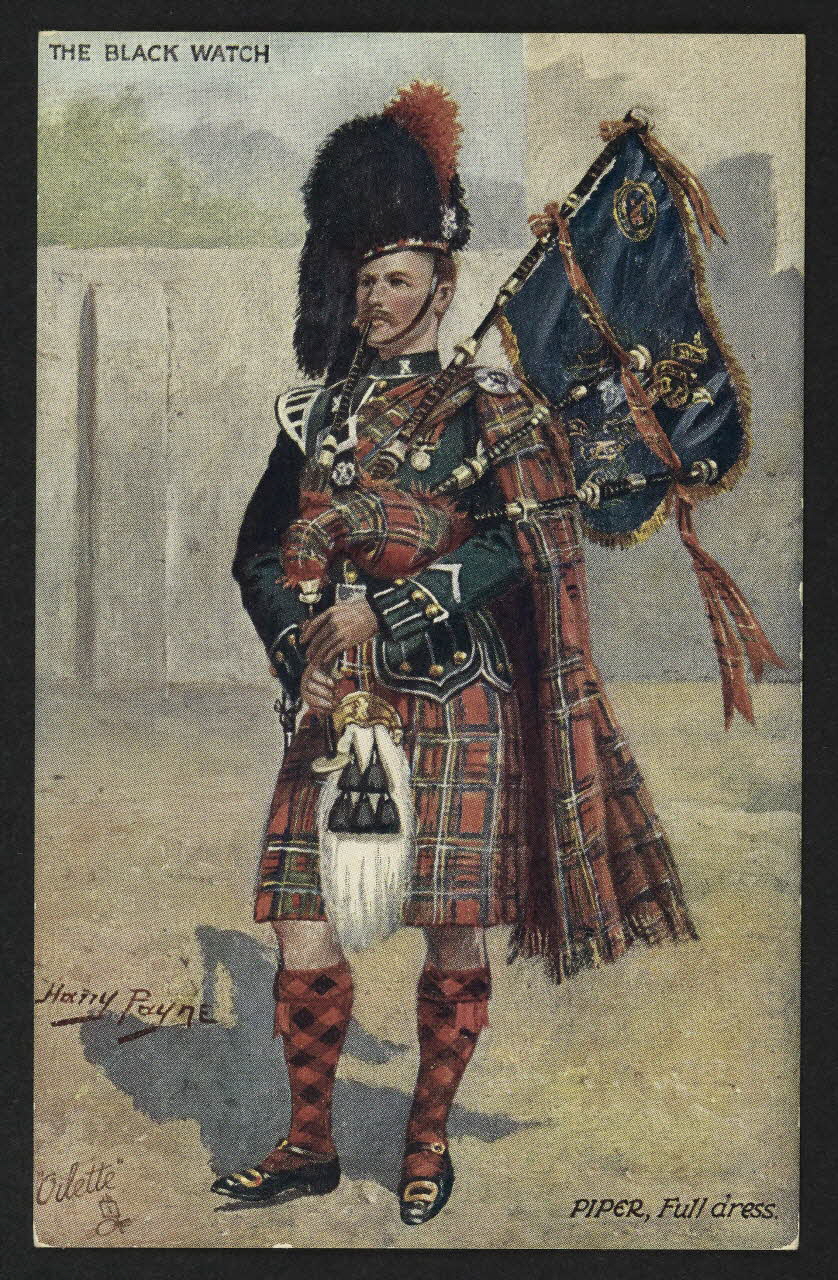carte postale THE BLACK WATCH, PIPER, FULL DRESS 4P1678 Photo