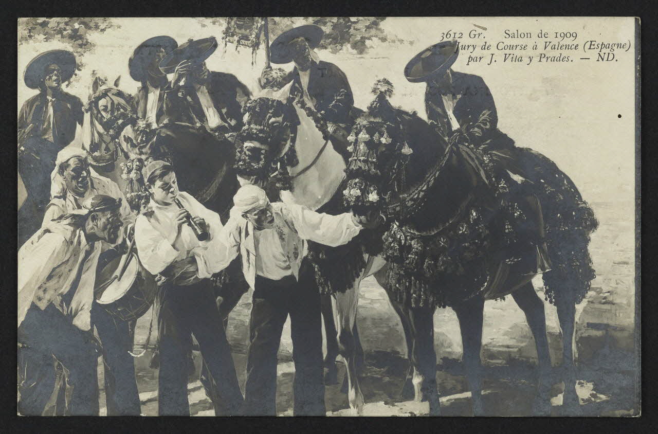 carte postale ORIGINAL DE J. VITA Y PRADES, JURY DE COURSE A VALENCE (ESPAGNE) 4P1702 Photo