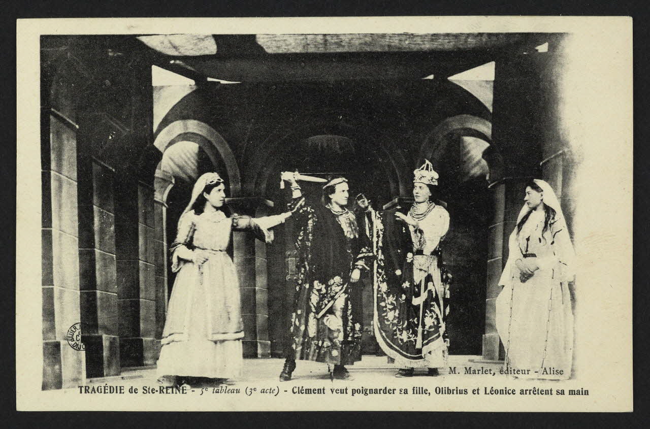 carte postale TRAGEDIE DE STE-REINE, CLEMENT, OLIBRIUS, LEONICE 4P1714 Photo